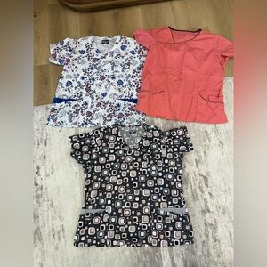 Uniform womens Floral and Geometric Tops Set